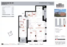 4 pokoje, mieszkanie 93,05 m², piętro 3, oferta nr 301, Nowa Tkalnia, Łódź, Widzew, ul. Milionowa/Kilińskiego