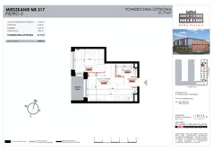 2 pokoje, mieszkanie 31,71 m², piętro 3, oferta nr 317, Nowa Tkalnia, Łódź, Widzew, ul. Milionowa/Kilińskiego
