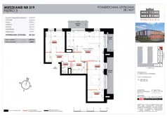 3 pokoje, mieszkanie 58,14 m², piętro 3, oferta nr 319, Nowa Tkalnia, Łódź, Widzew, ul. Milionowa/Kilińskiego