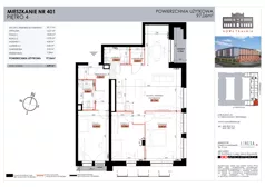 4 pokoje, mieszkanie 97,06 m², piętro 4, oferta nr 401, Nowa Tkalnia, Łódź, Widzew, ul. Milionowa/Kilińskiego