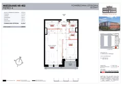 2 pokoje, mieszkanie 53,23 m², piętro 4, oferta nr 402, Nowa Tkalnia, Łódź, Widzew, ul. Milionowa/Kilińskiego