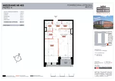 2 pokoje, mieszkanie 48,01 m², piętro 4, oferta nr 403, Nowa Tkalnia, Łódź, Widzew, ul. Milionowa/Kilińskiego