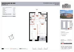2 pokoje, mieszkanie 44,26 m², piętro 4, oferta nr 404, Nowa Tkalnia, Łódź, Widzew, ul. Milionowa/Kilińskiego