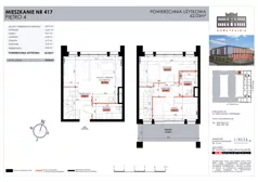 3 pokoje, mieszkanie 62,03 m², piętro 4, oferta nr 417, Nowa Tkalnia, Łódź, Widzew, ul. Milionowa/Kilińskiego
