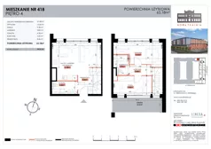 3 pokoje, mieszkanie 63,18 m², piętro 4, oferta nr 418, Nowa Tkalnia, Łódź, Widzew, ul. Milionowa/Kilińskiego