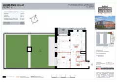 2 pokoje, mieszkanie 51,34 m², piętro 6, oferta nr 617, Nowa Tkalnia, Łódź, Widzew, ul. Milionowa/Kilińskiego