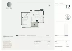 1 pokój, apartament 50,80 m², piętro 4, oferta nr A2.12, Motion Tower, Warszawa, Wola, Mirów, ul. Wronia 9