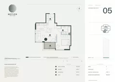 1 pokój, apartament 56,36 m², piętro 3, oferta nr A2.5, Motion Tower, Warszawa, Wola, Mirów, ul. Wronia 9