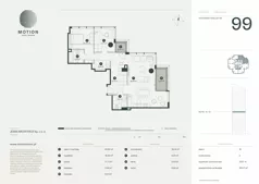 3 pokoje, apartament 105,71 m², piętro 16, oferta nr A2.99, Motion Tower, Warszawa, Wola, Mirów, ul. Wronia 9