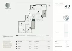 3 pokoje, apartament 120,25 m², piętro 13, oferta nr A2.82, Motion Tower, Warszawa, Wola, Mirów, ul. Wronia 9