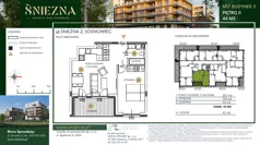 2 pokoje, mieszkanie 44,00 m², piętro 2, oferta nr B17, Śnieżna - Osiedle nad Przemszą, Sosnowiec, Pogoń, ul. Śnieżna 2