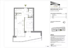 2 pokoje, mieszkanie 42,71 m², piętro 3, oferta nr M112, Royal Garden, Rzeszów, Miłocin, ul. Technologiczna