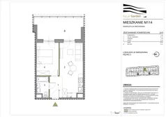 2 pokoje, mieszkanie 39,06 m², piętro 3, oferta nr M114, Royal Garden, Rzeszów, Miłocin, ul. Technologiczna