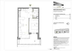 2 pokoje, mieszkanie 43,28 m², piętro 1, oferta nr M12, Royal Garden, Rzeszów, Miłocin, ul. Technologiczna
