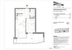 2 pokoje, mieszkanie 42,71 m², piętro 4, oferta nr M122, Royal Garden, Rzeszów, Miłocin, ul. Technologiczna