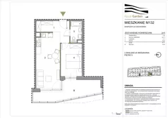 2 pokoje, mieszkanie 42,71 m², piętro 5, oferta nr M132, Royal Garden, Rzeszów, Miłocin, ul. Technologiczna