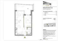 2 pokoje, mieszkanie 43,40 m², piętro 1, oferta nr M16, Royal Garden, Rzeszów, Miłocin, ul. Technologiczna