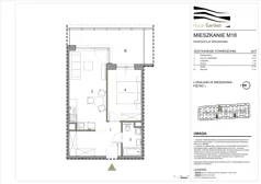 2 pokoje, mieszkanie 43,16 m², piętro 1, oferta nr M18, Royal Garden, Rzeszów, Miłocin, ul. Technologiczna