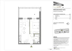 2 pokoje, mieszkanie 39,87 m², piętro 1, oferta nr M19, Royal Garden, Rzeszów, Miłocin, ul. Technologiczna