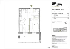 2 pokoje, mieszkanie 39,79 m², piętro 1, oferta nr M20, Royal Garden, Rzeszów, Miłocin, ul. Technologiczna