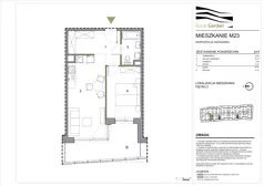 2 pokoje, mieszkanie 43,21 m², piętro 2, oferta nr M23, Royal Garden, Rzeszów, Miłocin, ul. Technologiczna