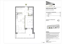 2 pokoje, mieszkanie 43,21 m², piętro 5, oferta nr M59, Royal Garden, Rzeszów, Miłocin, ul. Technologiczna