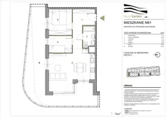 3 pokoje, mieszkanie 53,53 m², piętro 5, oferta nr M61, Royal Garden, Rzeszów, Miłocin, ul. Technologiczna