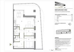 3 pokoje, mieszkanie 52,62 m², piętro 1, oferta nr M99, Royal Garden, Rzeszów, Miłocin, ul. Technologiczna
