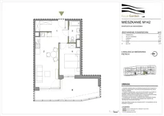 2 pokoje, mieszkanie 42,57 m², piętro 6, oferta nr M142, Royal Garden, Rzeszów, Miłocin, ul. Technologiczna