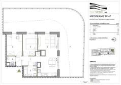 3 pokoje, mieszkanie 54,56 m², piętro 6, oferta nr M147, Royal Garden, Rzeszów, Miłocin, ul. Technologiczna