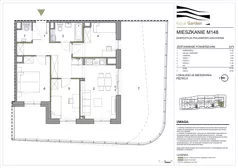 4 pokoje, mieszkanie 64,99 m², piętro 6, oferta nr M148, Royal Garden, Rzeszów, Miłocin, ul. Technologiczna