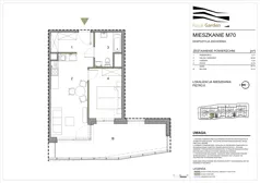 2 pokoje, mieszkanie 42,12 m², piętro 6, oferta nr M70, Royal Garden, Rzeszów, Miłocin, ul. Technologiczna
