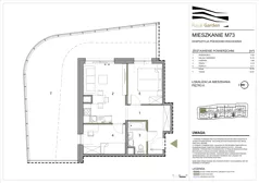3 pokoje, mieszkanie 45,46 m², piętro 6, oferta nr M73, Royal Garden, Rzeszów, Miłocin, ul. Technologiczna