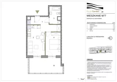 2 pokoje, mieszkanie 43,15 m², piętro 6, oferta nr M77, Royal Garden, Rzeszów, Miłocin, ul. Technologiczna