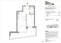 2 pokoje, mieszkanie 40,75 m², piętro 6, oferta nr M78, Royal Garden, Rzeszów, Miłocin, ul. Technologiczna