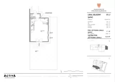 Lokal użytkowy 61,61 m², oferta nr B1.01A., Kamienice Pruszczańskie - lokale usługowe, Pruszcz Gdański, ul. Grunwaldzka 71B, 71D