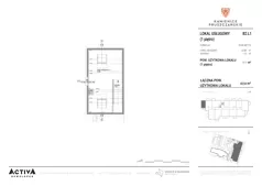 Lokal użytkowy 43,54 m², oferta nr B2.01A., Kamienice Pruszczańskie - lokale usługowe, Pruszcz Gdański, ul. Grunwaldzka 71B, 71D