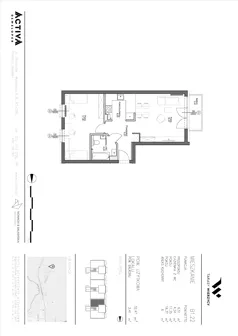 2 pokoje, mieszkanie 52,47 m², piętro 1, oferta nr B1.22, Tarasy Wierzycy, Gniew, ul. Leśna