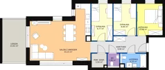4 pokoje, mieszkanie 81,37 m², piętro 1, oferta nr B2.36, Antares, Pruszcz Gdański, ul. Wenedy