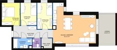 4 pokoje, mieszkanie 81,20 m², piętro 1, oferta nr B2.11, Antares, Pruszcz Gdański, ul. Wenedy