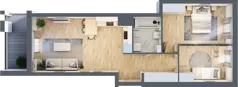 3 pokoje, mieszkanie 58,41 m², piętro 1, oferta nr B15/A006, Miasto Moje, Warszawa, Białołęka, Żerań, ul. Marywilska 62
