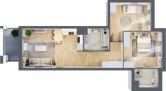 3 pokoje, mieszkanie 63,61 m², piętro 2, oferta nr B15/B036, Miasto Moje, Warszawa, Białołęka, Żerań, ul. Marywilska 62