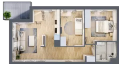 3 pokoje, mieszkanie 58,51 m², piętro 1, oferta nr B15/C050, Miasto Moje, Warszawa, Białołęka, Żerań, ul. Marywilska 62