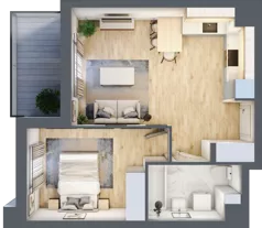 2 pokoje, mieszkanie 40,08 m², piętro 5, oferta nr B15/C068, Miasto Moje, Warszawa, Białołęka, Żerań, ul. Marywilska 62