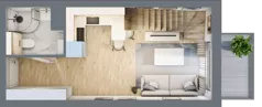 2 pokoje, mieszkanie 42,15 m², piętro 2, oferta nr 3A_30, Nowa Północ, Szczecin, Północ, Stołczyn, ul. Sobola