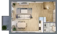 3 pokoje, mieszkanie 62,05 m², piętro 2, oferta nr 3A_36, Nowa Północ, Szczecin, Północ, Stołczyn, ul. Sobola