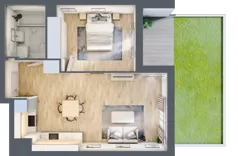 2 pokoje, mieszkanie 42,36 m², piętro 2, oferta nr 9B042, Ursus Centralny, Warszawa, Ursus, Szamoty, ul. Kazimierza Gierdziejewskiego