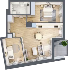3 pokoje, mieszkanie 58,56 m², piętro 1, oferta nr 7A007, Ursus Centralny, Warszawa, Ursus, Szamoty, ul. Kazimierza Gierdziejewskiego
