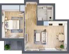 2 pokoje, mieszkanie 45,32 m², piętro 1, oferta nr 8B039, Ursus Centralny, Warszawa, Ursus, Szamoty, ul. Kazimierza Gierdziejewskiego