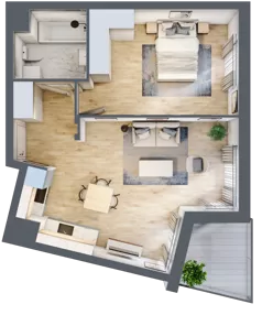 2 pokoje, mieszkanie 48,51 m², piętro 1, oferta nr 9B039, Ursus Centralny, Warszawa, Ursus, Szamoty, ul. Kazimierza Gierdziejewskiego
